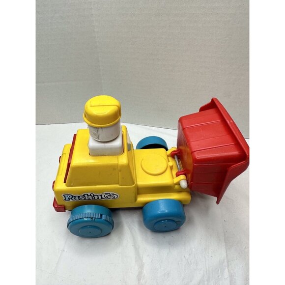 Push N Go Tomy 1975 Yellow Dump Truck Vehicle Vtg Toy Kids Toddler Play Time - Picture 3 of 3